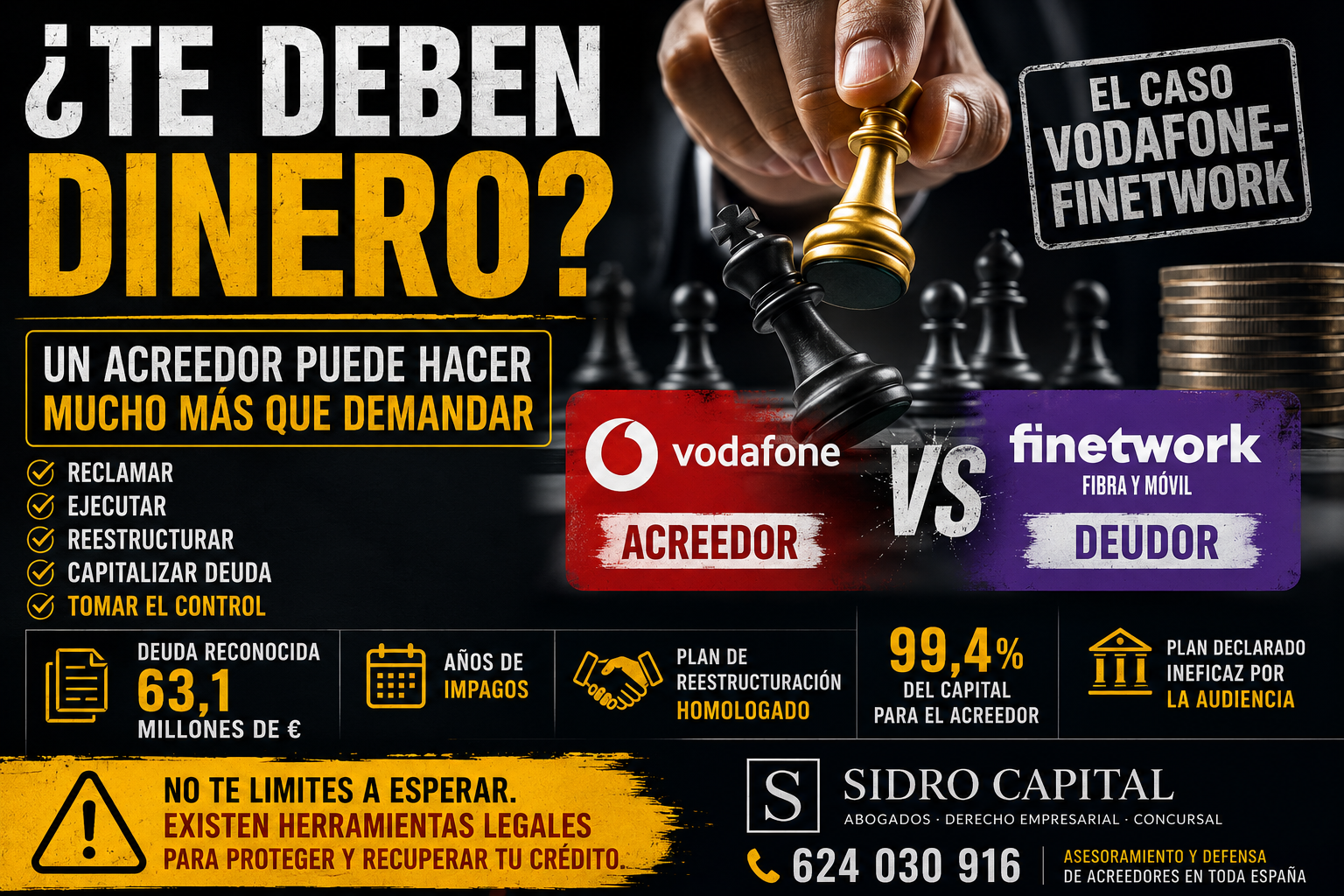 ¿Tu cliente no paga? El caso Vodafone–Finetwork demuestra hasta dónde puede llegar un acreedor